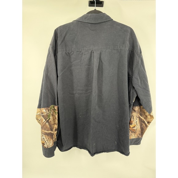 Realtree Camo Patchwork Long Sleeve Button Up Shirt Men's 3XL Big Tall Hunting - Picture 2 of 9